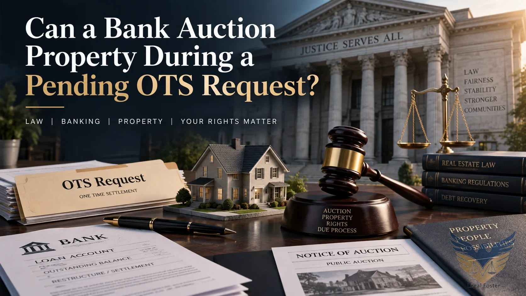 Can a Bank Proceed With Property Auction During a Pending OTS Request?