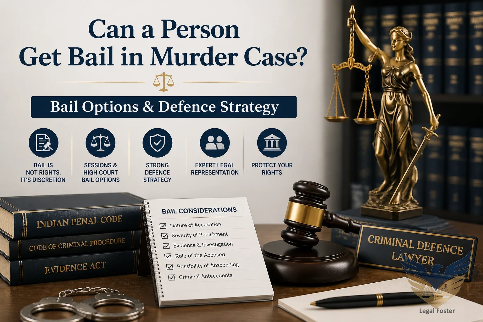 Can a person get bail in murder case ? Bail options and Defence Strategy