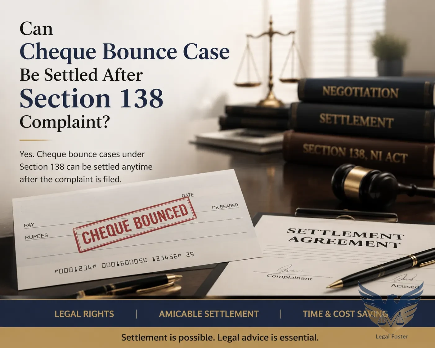 Can Cheque Bounce Case Be Settled After Complaint Under Section 138 Is Filed?
