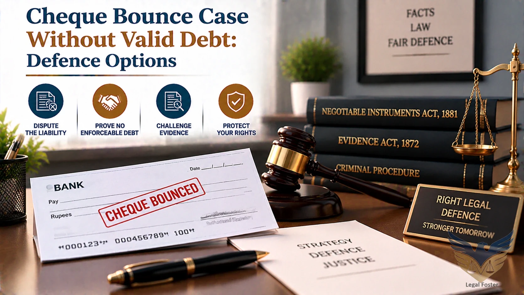 Cheque Bounce Case Without Valid Debt: Understanding Defence Options