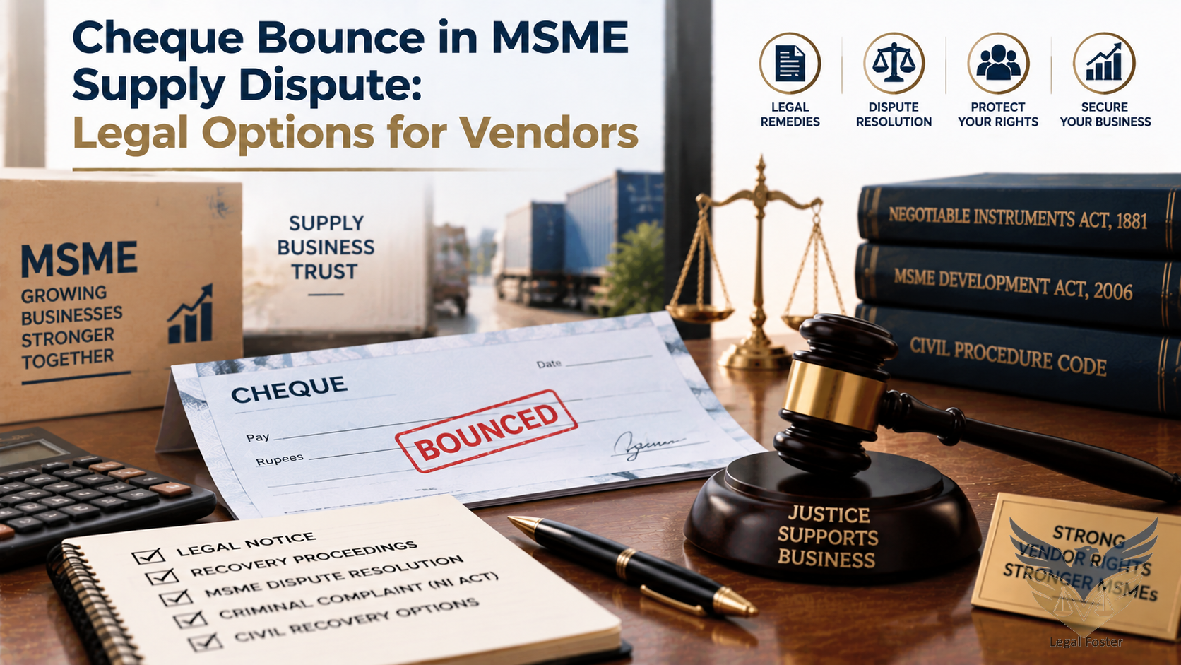 Cheque Bounce In MSME Supply Dispute: Legal Options For Vendors