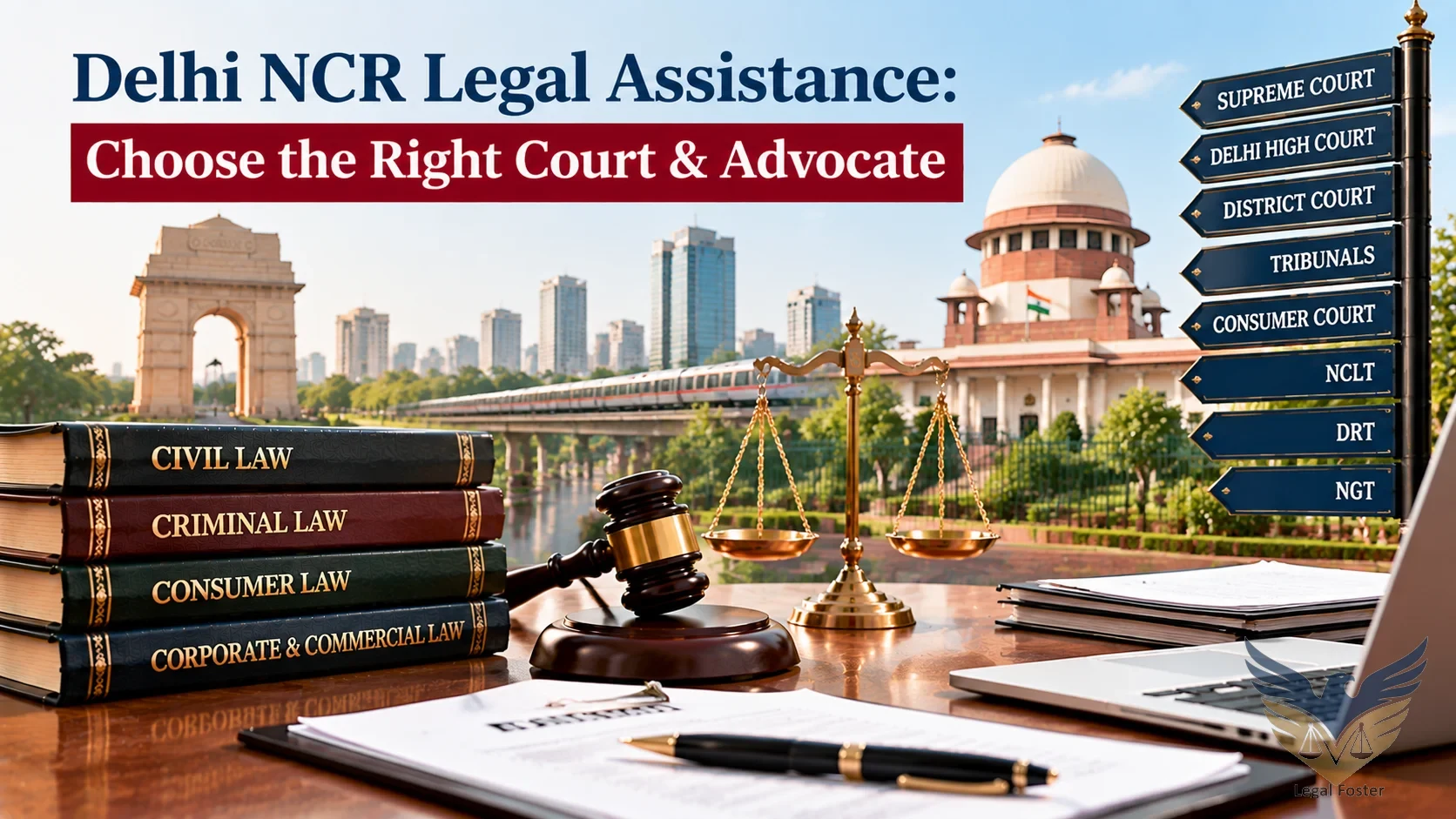 Delhi NCR Legal Assistance: Selecting the Right Court, Forum and Advocate