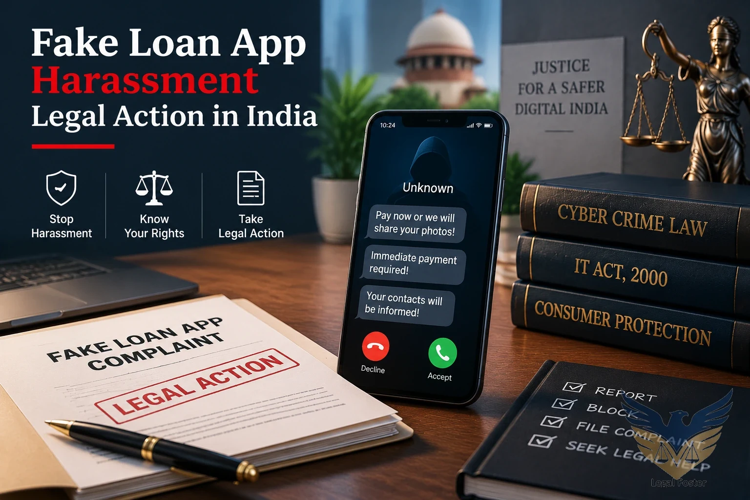 How Can Victims Take Legal Action Against Fake Loan App Harassment?