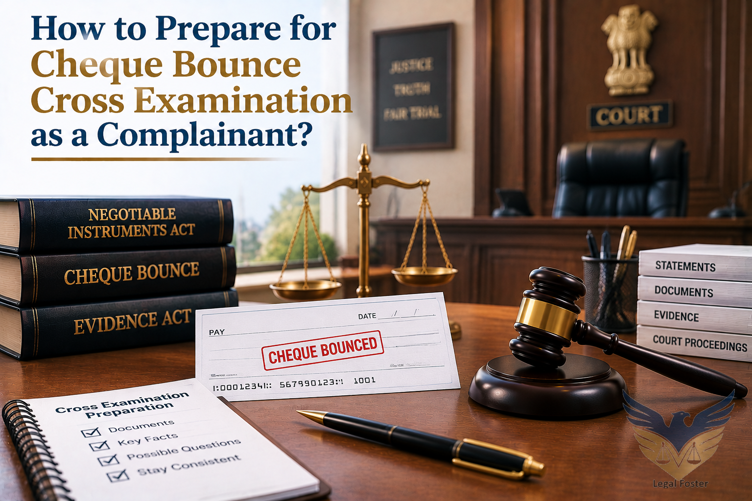 How to prepare for Cheque Bounce Cross Examination as a Complainant?