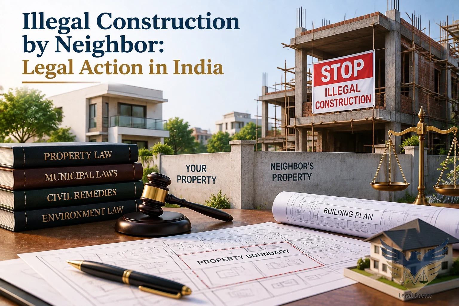 Illegal Construction by Neighbor – Unauthorized Building over Property Lines?