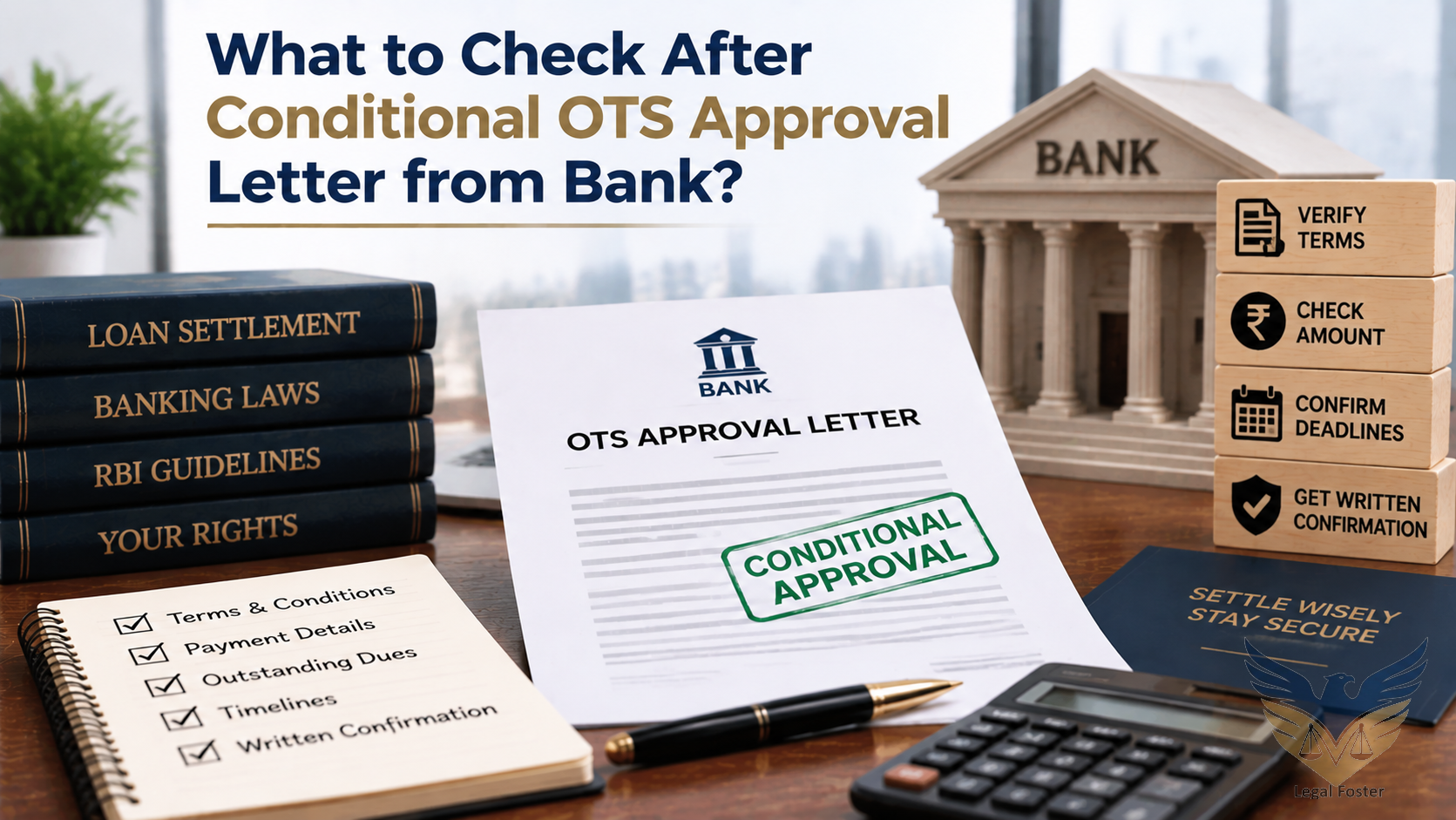 What Should You Check After a Bank Issues a Conditional OTS Approval Letter?