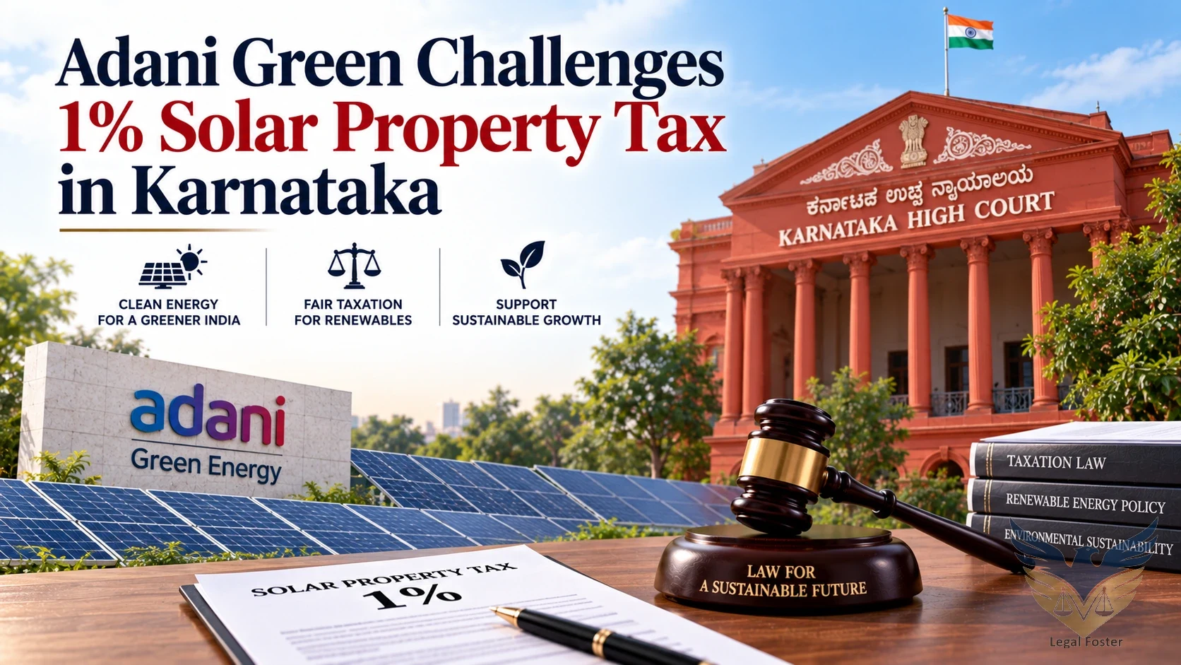 Adani Green Energy Challenges 1% Property Tax on Solar Power Plants in Karnataka High Court