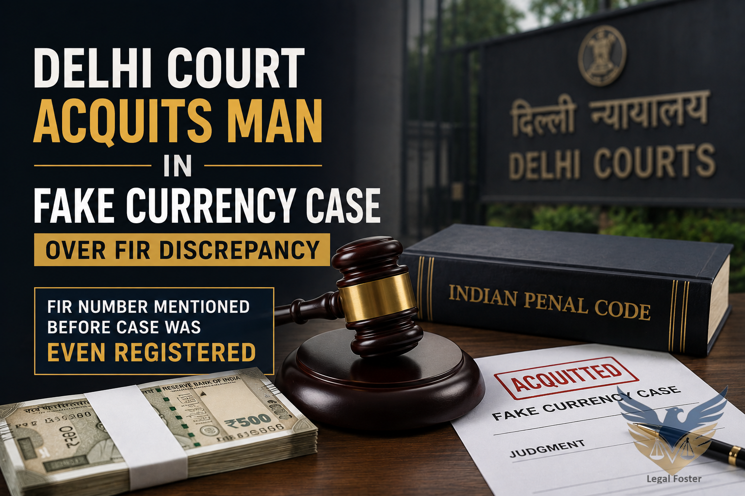 Delhi Court Acquits Man in Fake Currency Case After Seizure Documents Show FIR Number Before Registration
