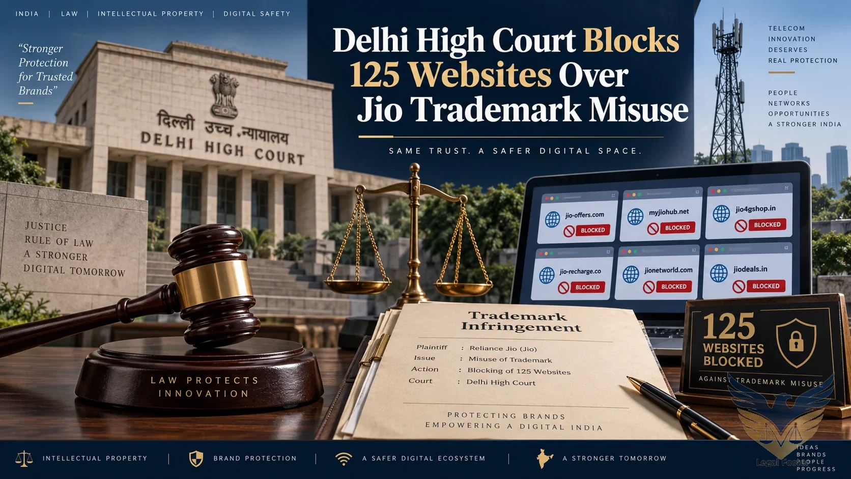 Delhi High Court Blocks 125 Websites Over Unauthorized Use of Jio Trademark