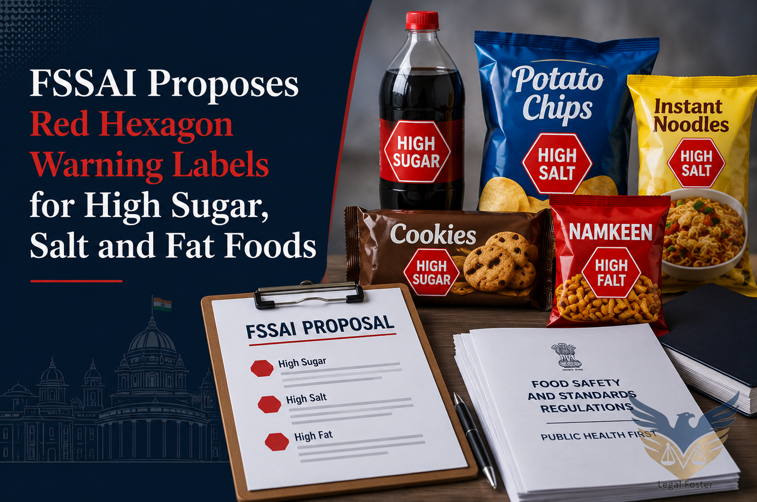 FSSAI Proposes Red Hexagon Warning Labels for High Sugar, Salt and Fat Foods