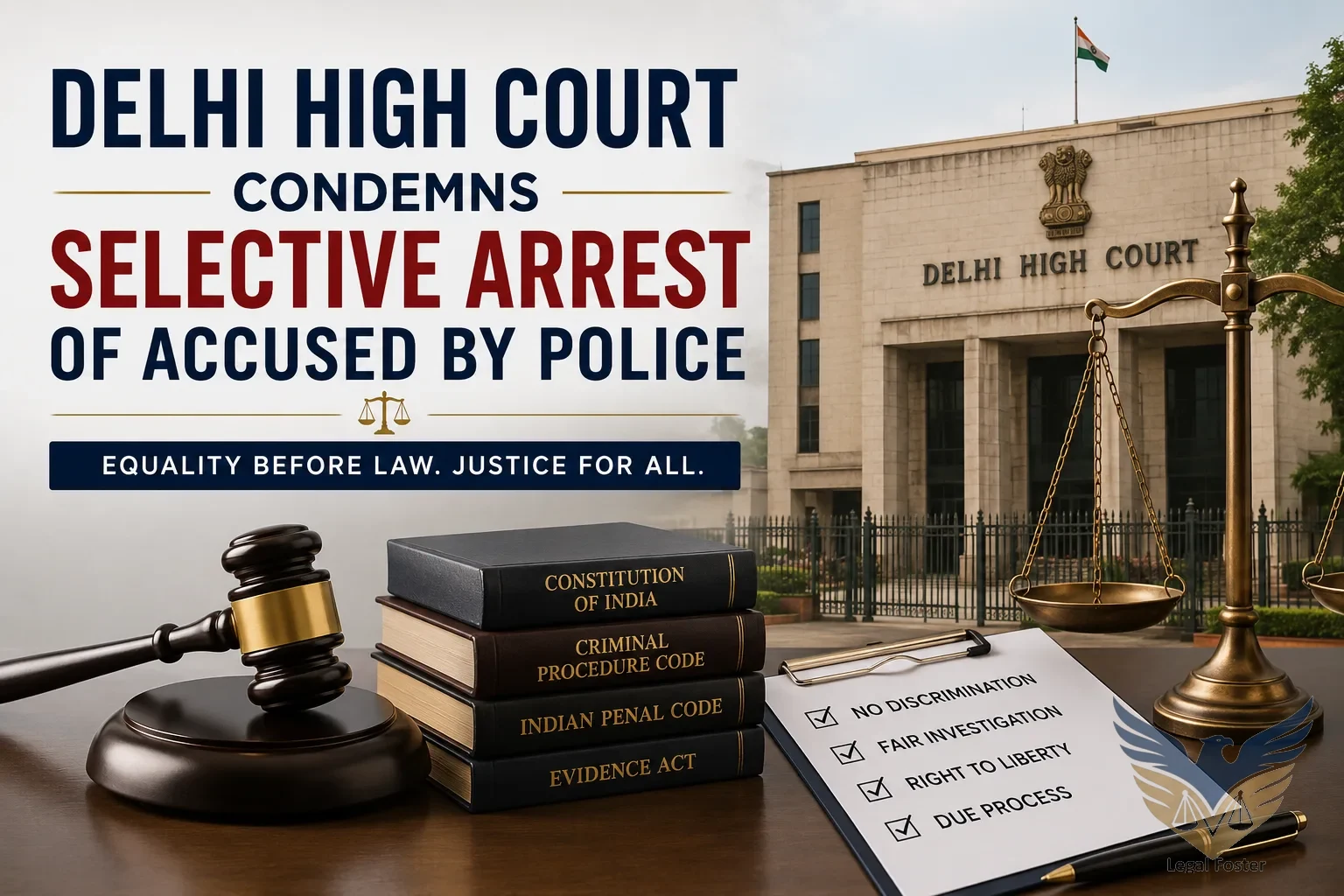 Police Cannot Pick and Choose Which Accused to Arrest, Rules Delhi High Court