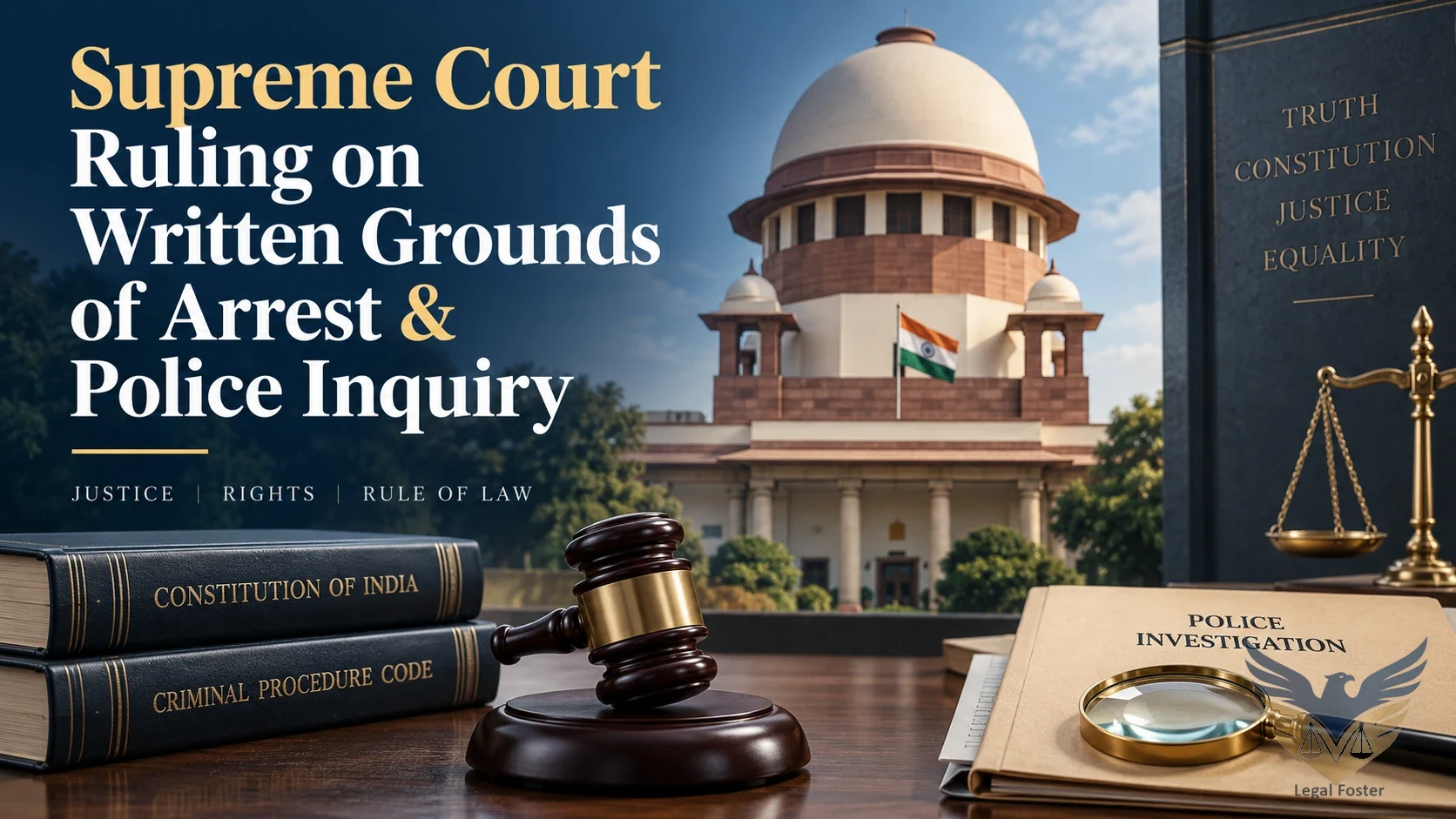 Supreme Court: Failure to Provide Written Grounds of Arrest May Trigger Departmental Inquiry
